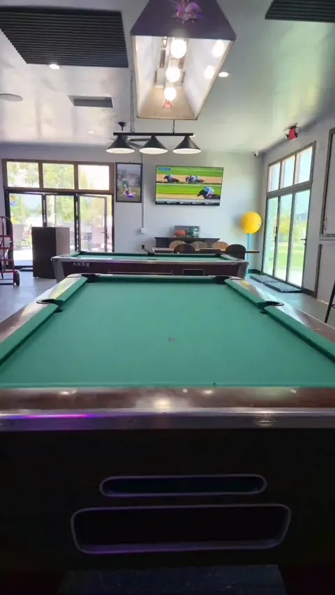 Pool tables inside The 19th Hole